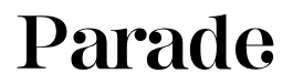 Screenshot 2026-07-30 140011 Parade wordmark in large black serif font on white background